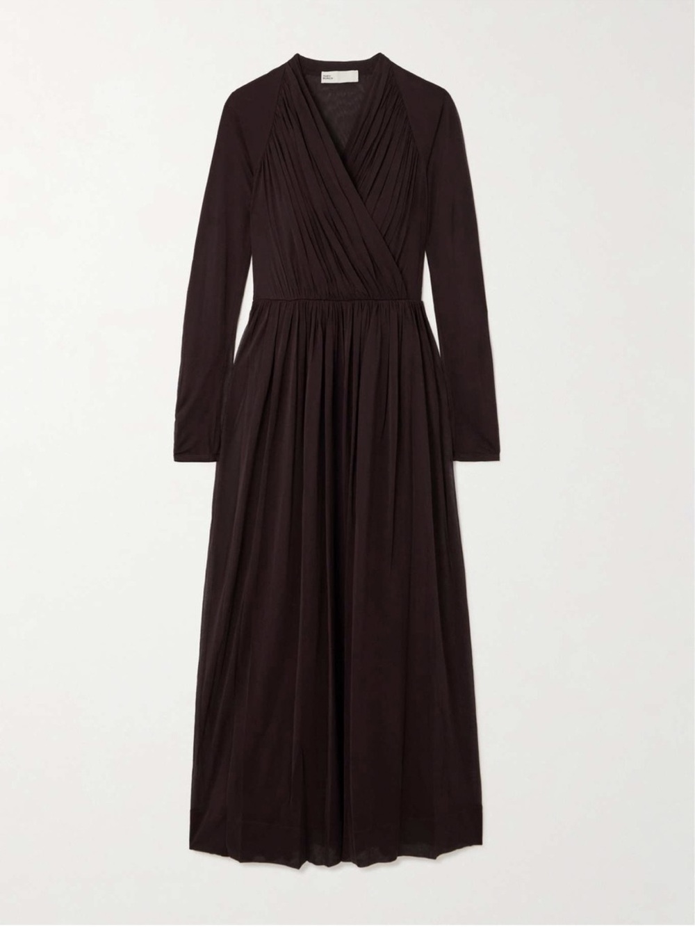 NWT Tory Burch Wrap-effect gathered jersey midi dress 0 $898 - Picture 4 of 12